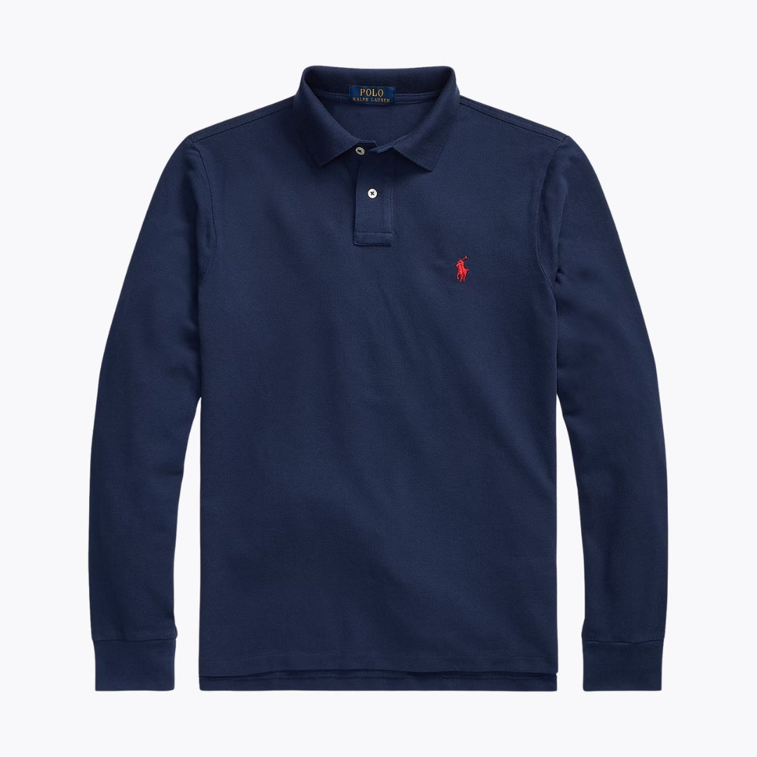 [Buy 1 Get 1 Free] RL Mesh Long-Sleeve Polo Shirt 