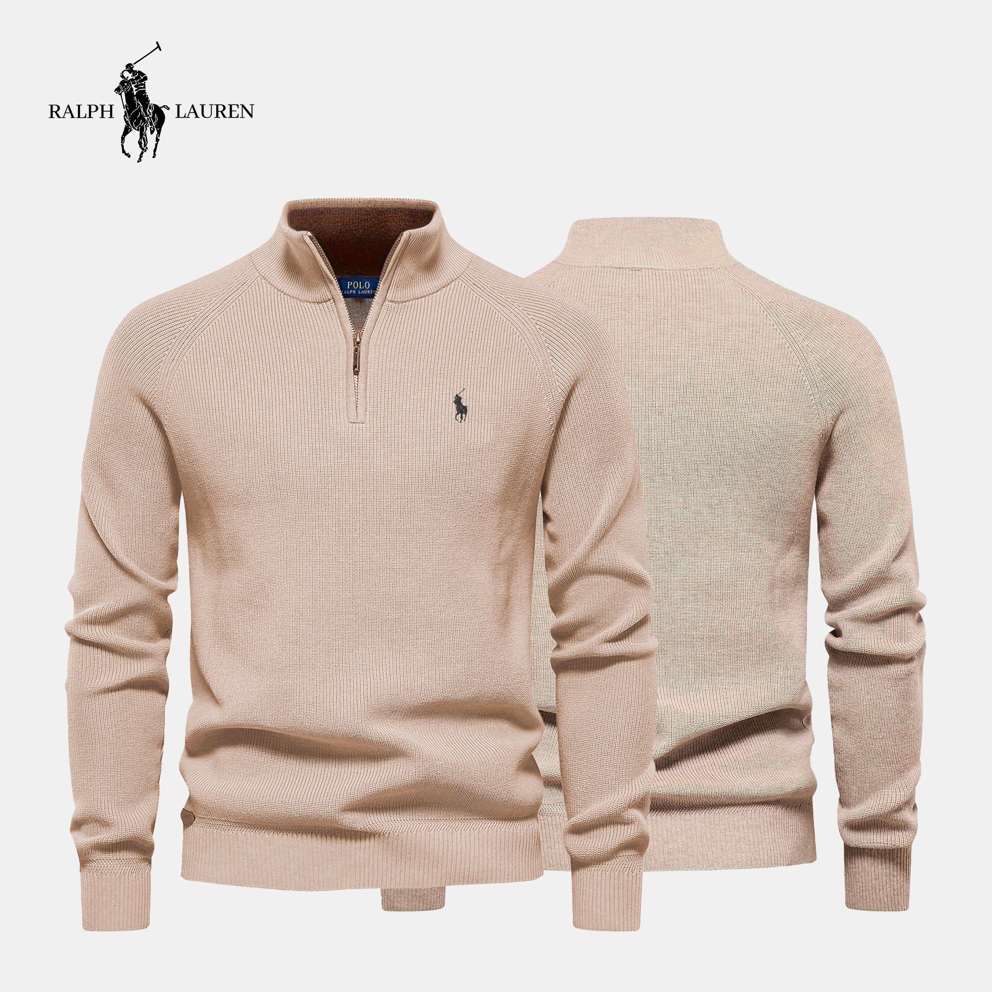 Zipped Collar Sweater R&amp;L + Free Watch