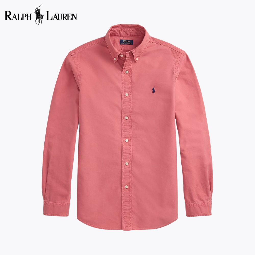 RL Slim Fit Garment-Dyed Oxford Shirt 