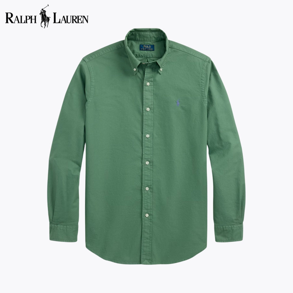 RL Slim Fit Garment-Dyed Oxford Shirt 