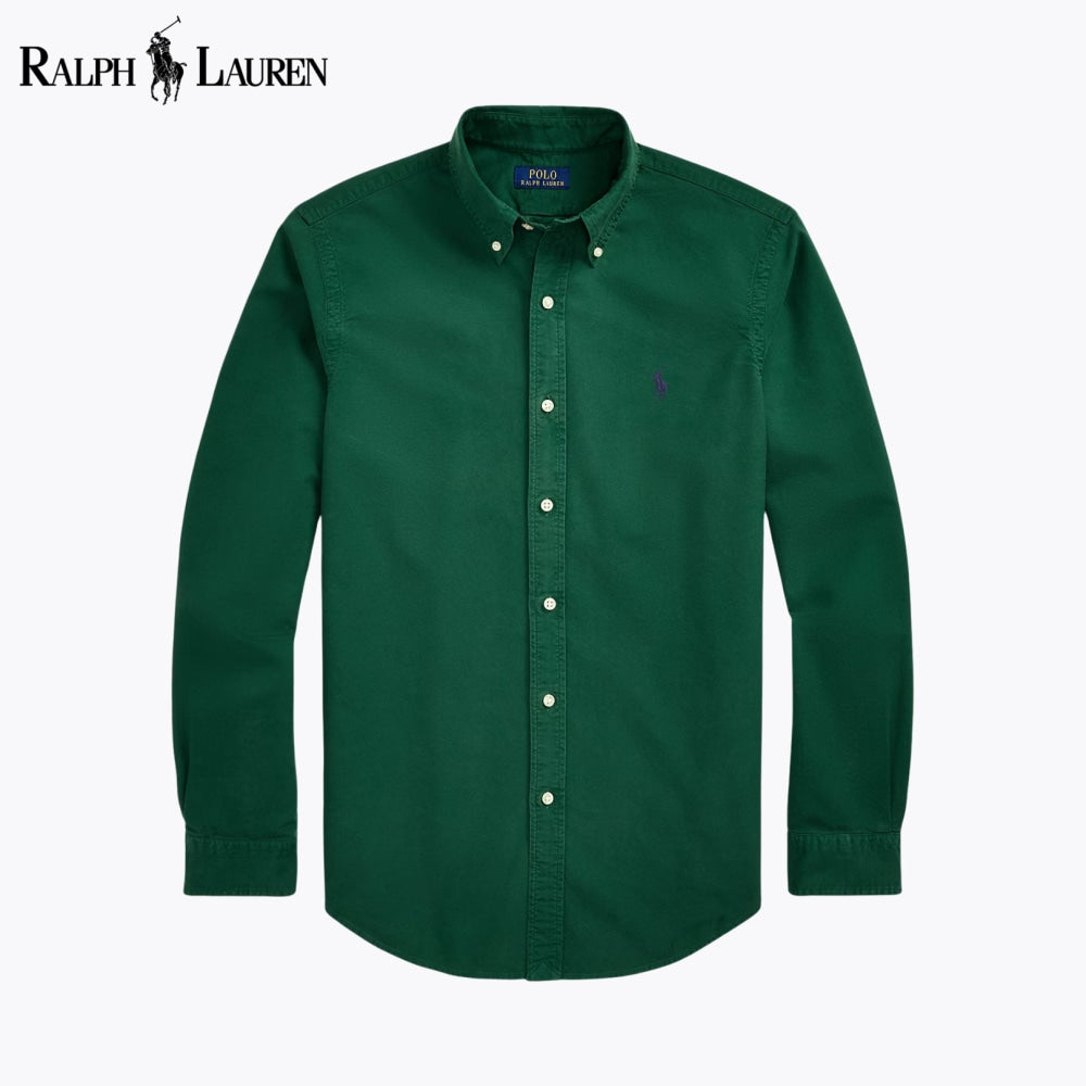 RL Slim Fit Garment-Dyed Oxford Shirt 