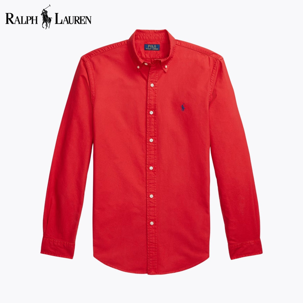 RL Slim Fit Garment-Dyed Oxford Shirt 